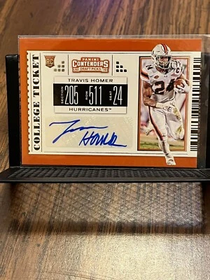 TRAVIS HOMER 2019 CONTENDERS DRAFT PICKS AUTO ROOKIE COLLEGE TICKET AUTOGRAPH RC - Image 1 of 2