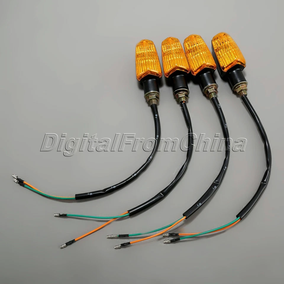 4X Universal 12V Motorcycle Turn Signal Indicator Light Lamp Bulb Amber — 第 1/4 张图片