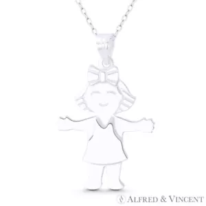 ¡It's A Baby Girl! Colgante Motherhood Celebration 35x22 mm en plata esterlina 0,925 - Imagen 1 de 1