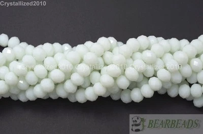 Venta al por mayor 200 piezas cuentas espaciadoras opacas de cristal checo facetadas Rondelle de alta calidad Foto 1 de 4