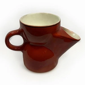 Vintage Shaving Mug Red-Orange British Pottery - Picture 1 of 6