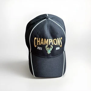 MILWAUKEE BUCKS "2021 CHAMPION" HAT CAP ADJUSTABLE FAN FAVORITE - Picture 1 of 9