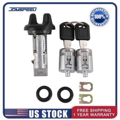 Ignition Key Switch Cylinder & Door Lock Set 2 GM Keys Fits Chevy GMC Pickup - Image 1 of 4