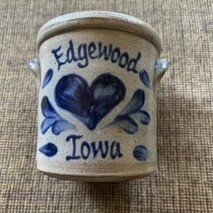 Edgewood Iowa crock Rowe pottery works 2008 4” - Picture 1 of 10
