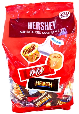 Hershey's Minis Variety Pack 巧克力糖果 220 件有效期至 2026 年 01 月 — 第 1/4 张图片