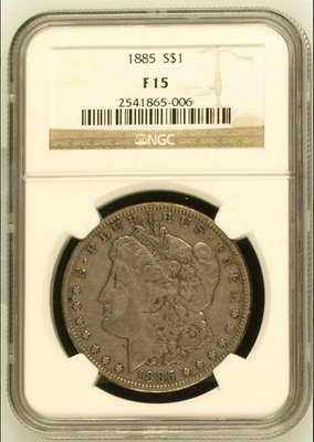 1885-S $1 Morgan Dollar F15 NGC  - Image 1 of 2