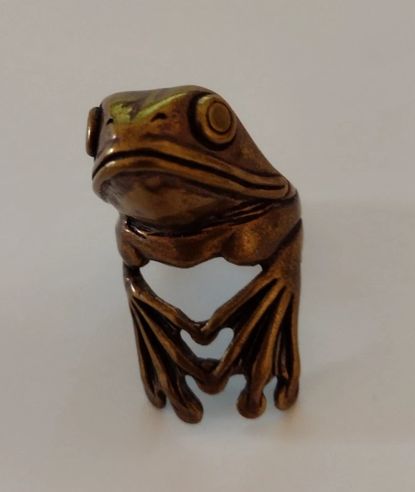 Anillo Rana Tonificado Bronce Sin Marca Talla 9 Foto 1 de 4