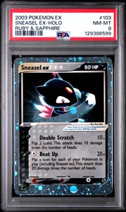 2003 Pokemon Ex Ruby & Sapphire #103 Sneasel Ex Holo Ruby & Sapphire PSA 8 NM-MT - Picture 1 of 2