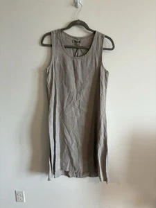 Flax Linen Tank Dress Size P Small - Picture 1 of 3