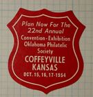 OPS Kongressausstellung Coffeyville KS 1954 Philatelistisches Souvenir Werbeetikett