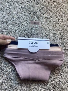 New IZOD Woman's 3 Pack Seamless Thongs Size 3XL XXXL  Black Pink Lavender - Picture 1 of 6