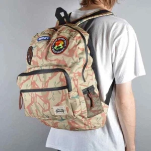 NEW GRIZZLY GRIPTAPE SKATEBOARD OUTDOOR GOODS TAN SCHOOL BACKPACK RBCK-3 - Picture 1 of 2