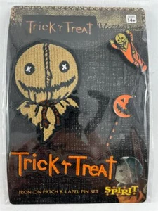Trick r' Treat SAM Spirit Halloween Exclusive Patch & Lapel Pin Set Lollipop - Picture 1 of 1