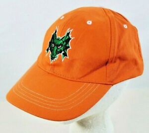 MiLB Dayton Dragons Orange Baseball Hat Cap with Green Dragon Logo Adjustable