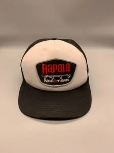 VINTAGE Trucker Mütze Cap Snap Back schwarz Rapala Angelköder Normark Fischer - Bild 1 von 13