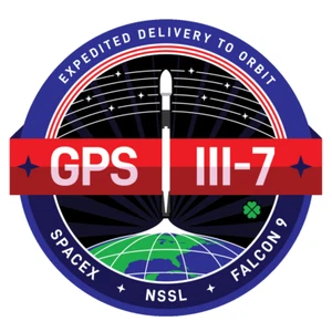 SpaceX GPS III-7 Logo Vinyl Sticker - 3 x 3 inches - Picture 1 of 1