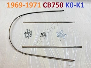 1969-1971 Honda CB750 Seat Trim. CB750K Four K0 K1 Double Seat Saddle Trim bars. - Foto 1 di 4