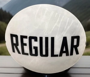 Vintage Rare Original 13.5” REGULAR Gas Pump Globe Glass Lens Service Sign - Picture 1 of 2