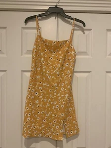 Prinzessin Polly Dawson Blumen Senf Kleid US Größe 4 - Bild 1 von 9