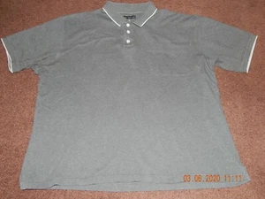 CAMBRIDGE CLASSICS POLO MENS COLLARD PULL OVER GRAY SIZE XL THREE BUTTON NECK  - Picture 1 of 5