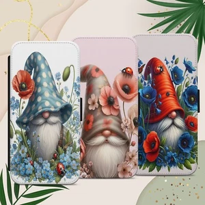 Gnome Gonk Phone Case Cover for iPhone Samsung Flip Pink Phone Case Wallet Gift - Picture 1 of 8
