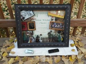 Salem Witch Trials Interactive Shadow Box + 1800's Antiques + Drawing, and Cdv