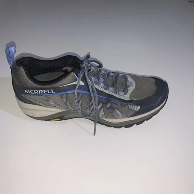 Sapatos femininos Merrell tamanho 9 cinza azul sirene borda trilha corrida Vibram J35516 - Imagem 1 de 4