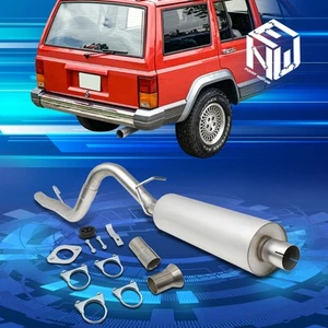 For 86-01 Jeep Cherokee XJ 2.5 L4 2.5" Muffler Tip Racing Catback Exhaust System - Picture 1 of 6