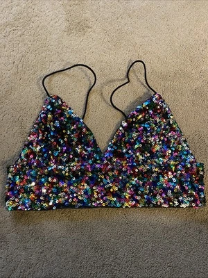 ***NUEVO CON ETIQUETAS*** BRALETTE SOLY HUX LENTEJUELAS MULTICOLOR TALLA GRANDE Foto 1 de 4