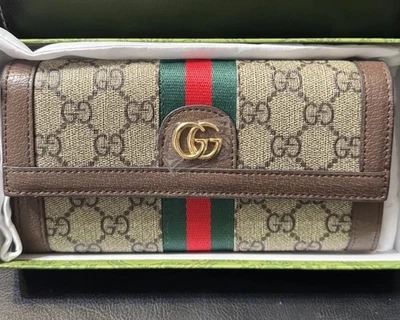 Cartera Muñequera Gucci Ophidia Cuero GG Marmont Marrón Foto 1 de 4