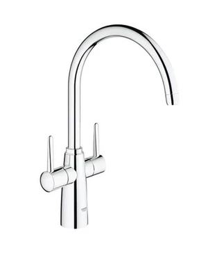 GROHE 30189000 Ambi Monobloc Two Handle Kitchen Sink Mixer Tap - Chrome - Image 1 of 4