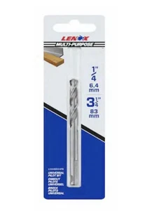 Lenox Pilot Drill Bit High Speed Steel 1/4” X 3-1/4" Shank LXAH99314PB Bx24 - Picture 1 of 8