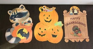 Lote de 3 Calabazas HALLOWEEN De Colección + Peregrinos ACCIÓN DE GRACIAS 2 Caras DIE CORTS  - Imagen 1 de 20