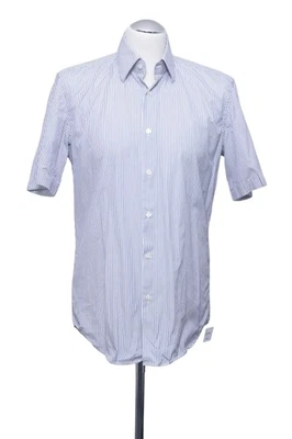 HUGO BOSS Cinzio Corta Camicia da Ufficio KW40 M Bianco Strisce Coll. Diff. - Immagine 1 di 4
