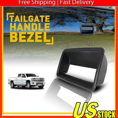 Black Tailgate Tail Gate Handle Bezel for Chevy CK 1500 3500 Pickup Truck 1/2pcs Foto 1 de 4