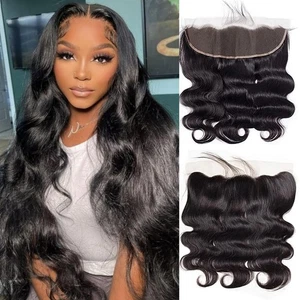 13x4 HD Lace Frontal Closure Body Wave Full Lace Frontal Ear to Ear Pre Pluck... - Picture 1 of 6