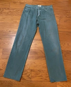 ROMEO GIGLI MEN'S Green PANTS SIZE 32x33  MADE IN ITALY Button Fly Pocket Separa - Picture 1 of 13
