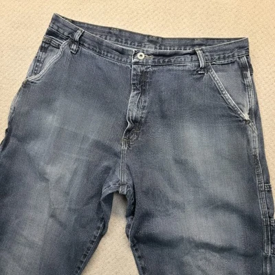 Pantalones de mezclilla Wrangler Carpenter para hombre 36x32 azul ropa de trabajo utilitarios calce relajado Foto 1 de 4