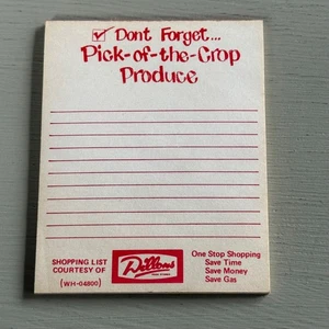 Vintage Dillons Grocery Store Shipping List Produce Department Advertising - Picture 1 of 4