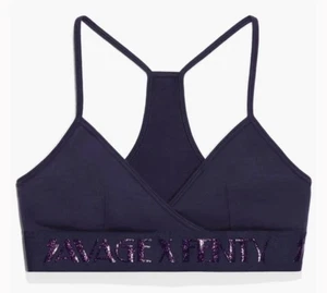Savage X Fenty Womens Size L Vaporwave Forever Savage Neck Bralette Navy Blue - Picture 1 of 3