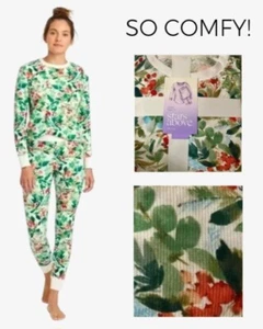 Stars Above Thermal Pajama PJ 2pc Set Long Johns Small 4 6 Winter Holly Berry - Picture 1 of 15