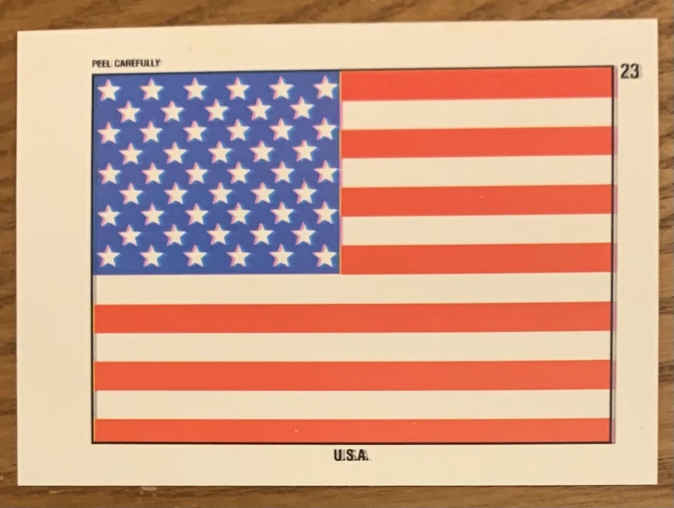 THE AMERICAN FLAG, RARE ! 1991 TOPPS DESERT STORM CARD, WOW ! - Image 1 of 1