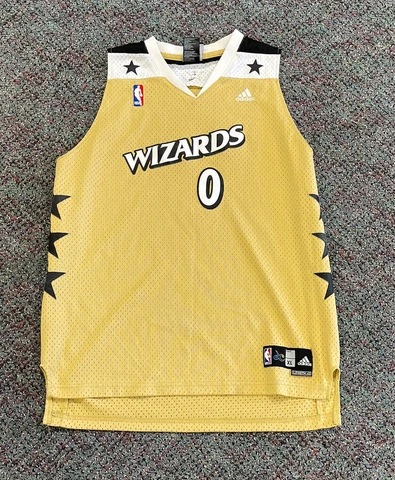 Adidas Gilbert Arenas Washington Wizards YOUTH Jersey Size XL Gold Basketball Cover