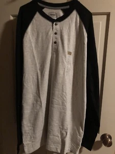 Henley XL de avena negra jaspeada para hombre - Imagen 1 de 4