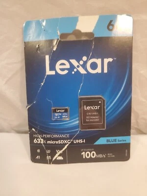 Lexar International LSDMI64GBBNL633A 64gb High Performan 633x Microsdhc Uhs-i - Image 1 of 3