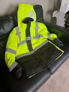 Utility Pro, Men, Large Safety Durable, Reflective, Lined Jacket All weather NEW - Picture 1 of 12