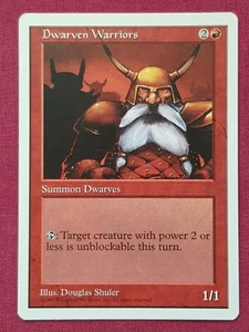 Magic The Gathering 5TH EDITION DWARVEN WARRIORS red card MTG - Picture 1 of 2