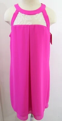 Girls Amy Byer Pink White Lace Party Dress Easter Sz 16  - Image 1 of 4