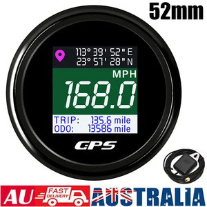 2" 52MM Digital GPS Speedometer Gauge for Marine Boat Car Truck Motorcycle ATV - Picture 1 of 16