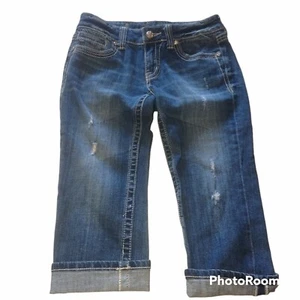 Miss Me Destressed Blue Jean Capri Little Girls 27 - Picture 1 of 7
